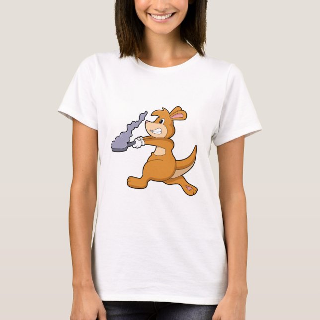 Kangaroo as Cook with Pan T-Shirt (Front)