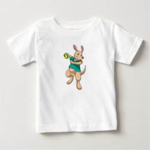 Kangaroo as Handball player with Handball Baby T-Shirt