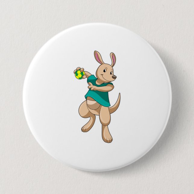 Kangaroo as Handball player with Handball Button (Front)