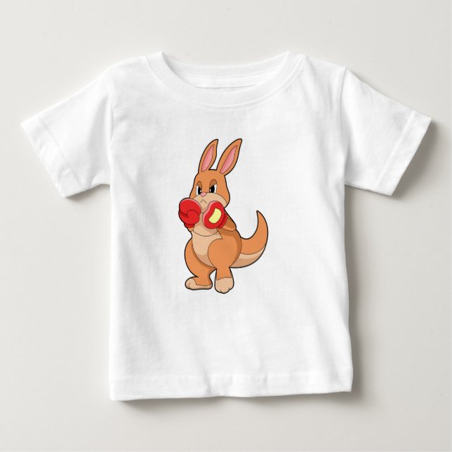 Kangaroo at Boxing with Boxing gloves Baby T-Shirt (Front)