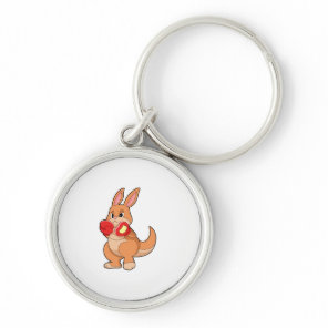 Kangaroo at Boxing with Boxing gloves Keychain