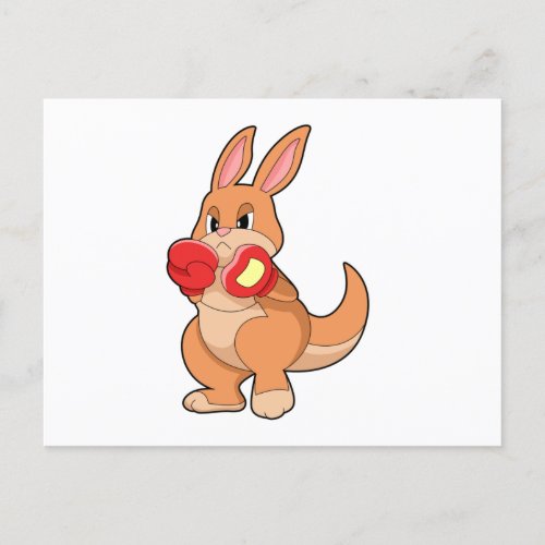 Kangaroo at Boxing with Boxing gloves Postcard