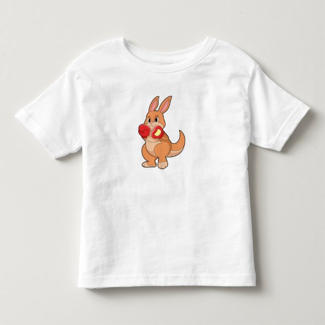 Kangaroo at Boxing with Boxing gloves Toddler T-shirt (Front)