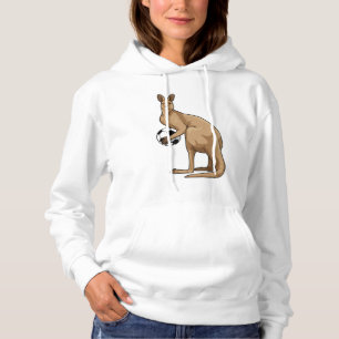Kangaroo at Soccer Sports Hoodie