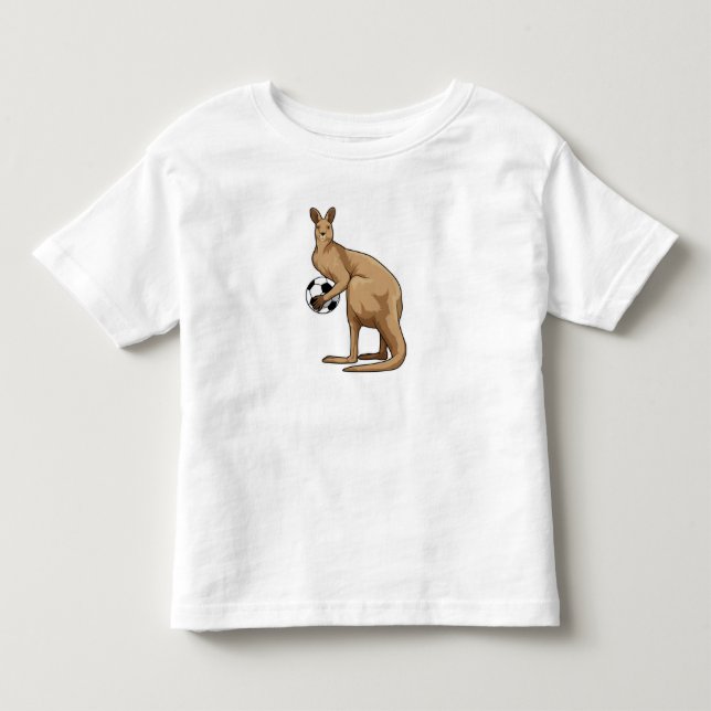 Kangaroo at Soccer Sports Toddler T-shirt (Front)