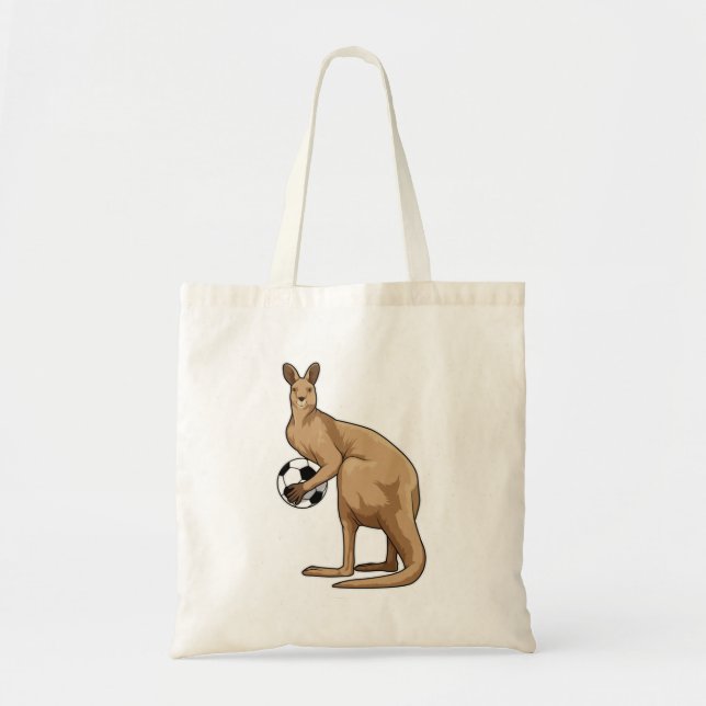 Kangaroo at Soccer Sports Tote Bag (Front)