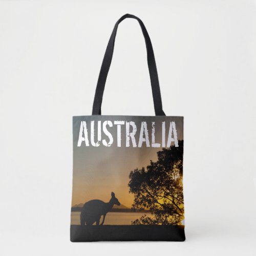 Kangaroo at sunset in Australia Tote Bag