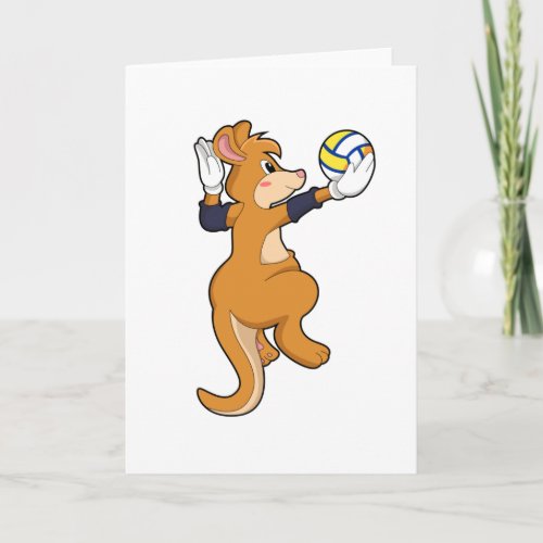 Kangaroo at Volleyball Sports Card