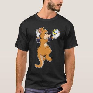 Kangaroo at Volleyball Sports T-Shirt
