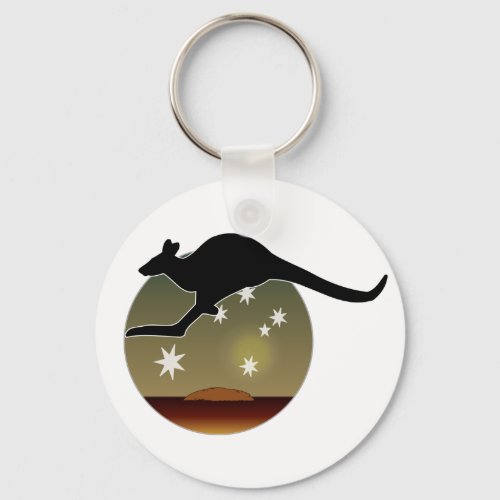 Kangaroo Aussie Icon Key Ring