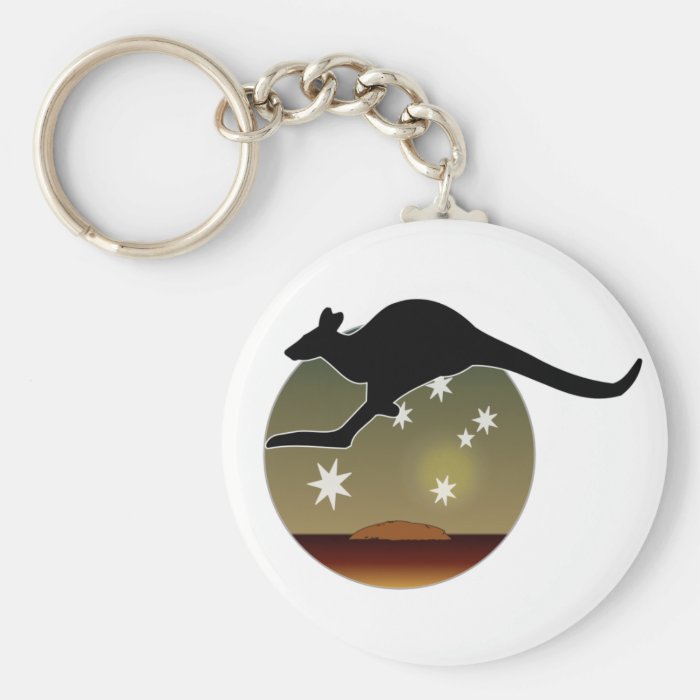 Kangaroo Aussie Icon Key Ring Key Chains