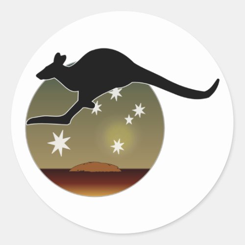 Kangaroo Aussie Icon Stickers