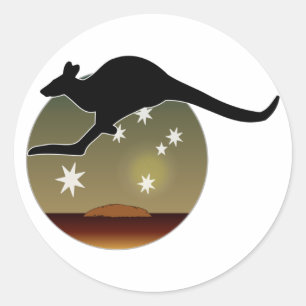 Kangaroo Aussie Icon Stickers