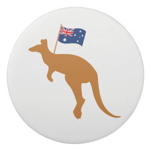 kangaroo australia flag eraser