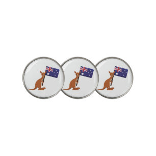 kangaroo australia flag golf ball marker
