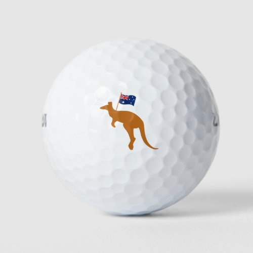 kangaroo australia flag golf balls