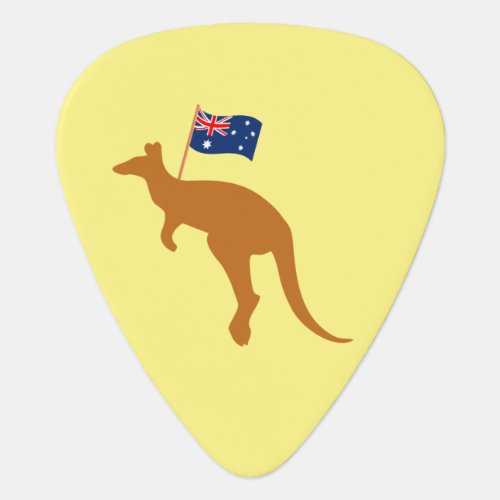 kangaroo australia flag guitar pick
