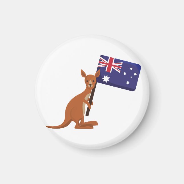 kangaroo australia flag magnet (Front)