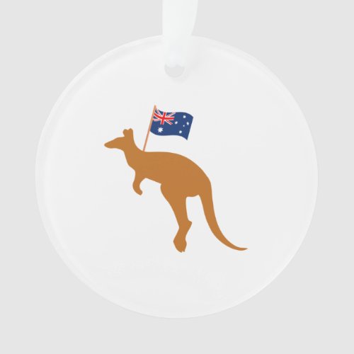 kangaroo australia flag ornament