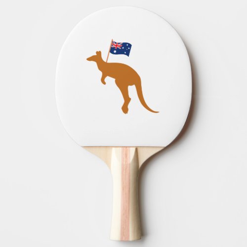 kangaroo australia flag ping pong paddle