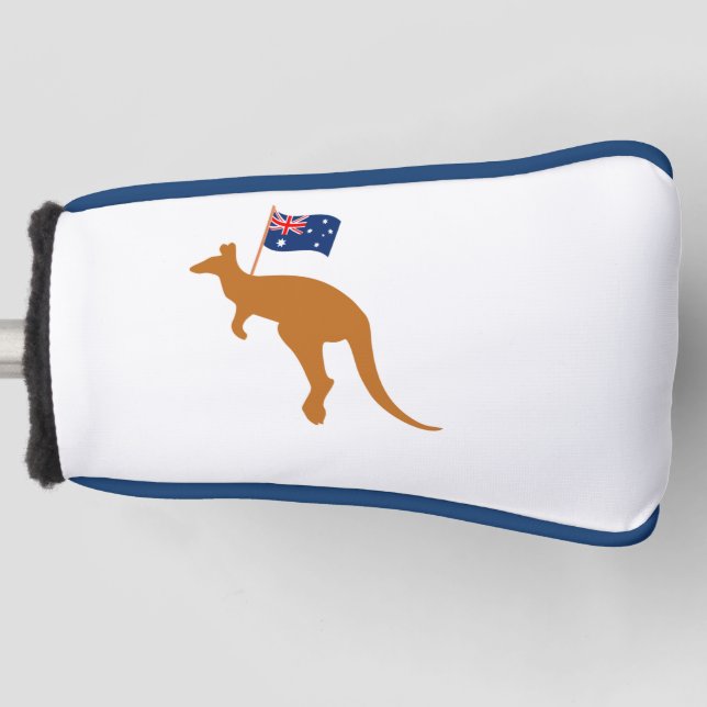 kangaroo australia flag putter golf head cover (Front)