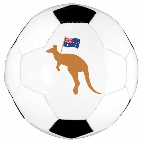 kangaroo australia flag soccer ball