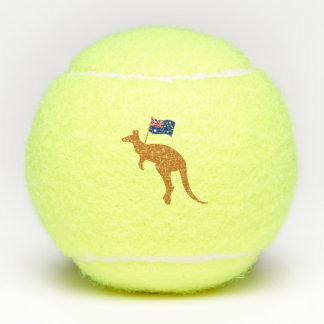 kangaroo australia flag tennis balls