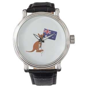 kangaroo australia flag watch