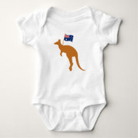 kangaroo australia flag white