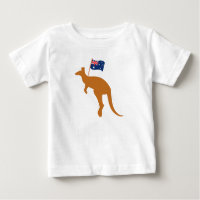 kangaroo australia flag white