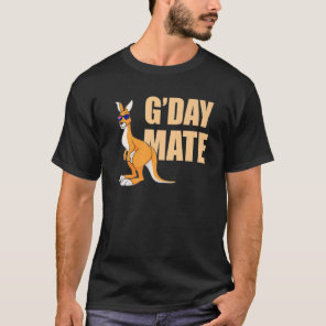 Kangaroo  Australia G'Day Mate Australian Symbol T-Shirt