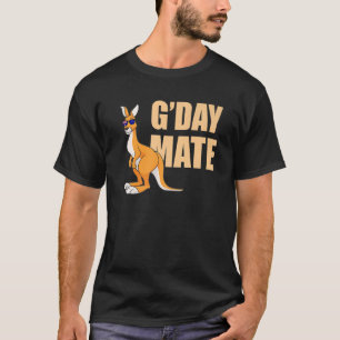 Kangaroo Australia G'Day Mate Australian Symbol T-Shirt