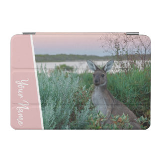 Kangaroo Australia Pink Sunset Landscape Personal iPad Mini Cover