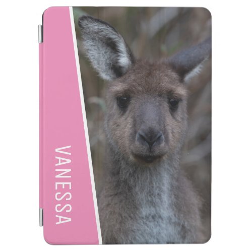 Kangaroo Australia Portrait Photo Pink Girls iPad Air Cover