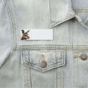 Kangaroo Australian Animal Art Name Tag
