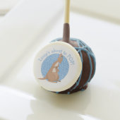 Kangaroo Baby Shower Blue and Tan Cake Pops (Front Insitu)