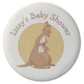 Kangaroo Baby Shower Yellow Gender Neutral Chocolate Covered Oreo (Front)