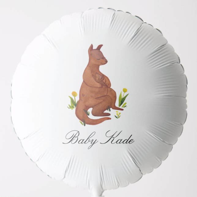 Kangaroo babyshower balloon  (Front)