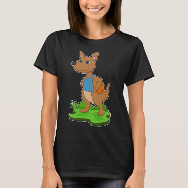 Kangaroo Basketball player Basketball T-Shirt (Front)