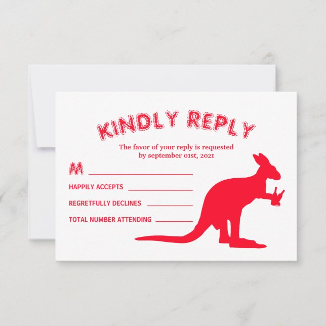 Kangaroo Beer, Australian Christmas Party RSVP (Front)