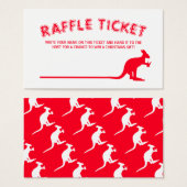 Kangaroo Beer, Australian Christmas Raffle Ticket (Front & Back)