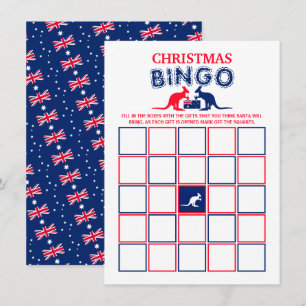 Kangaroo Beer, Australian Flag, Xmas Bingo Card
