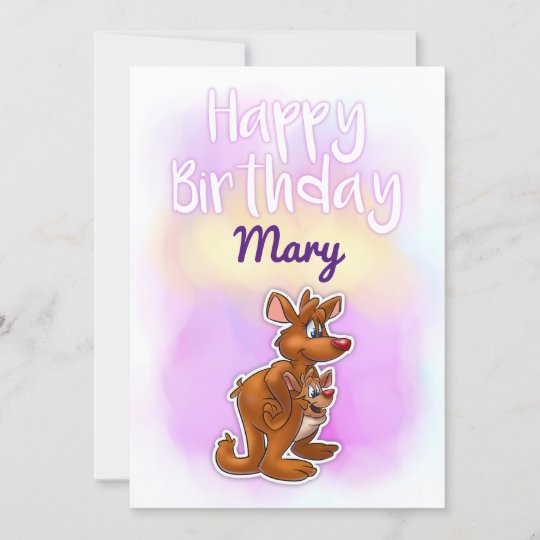 Kangaroo Birthday Card