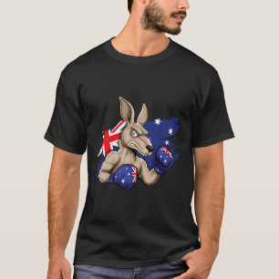 Kangaroo Boxer Boxing Australian Flag Love Austral T-Shirt