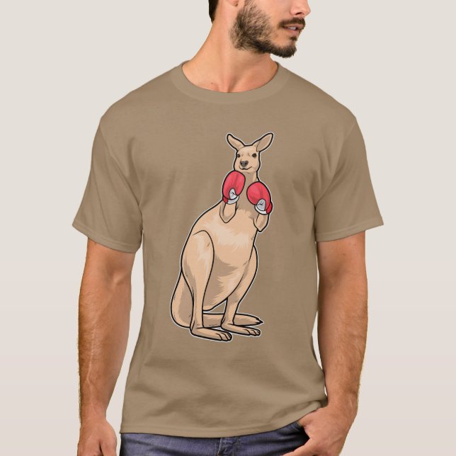 Kangaroo Boxer Boxing gloves Boxing T-Shirt (Front)
