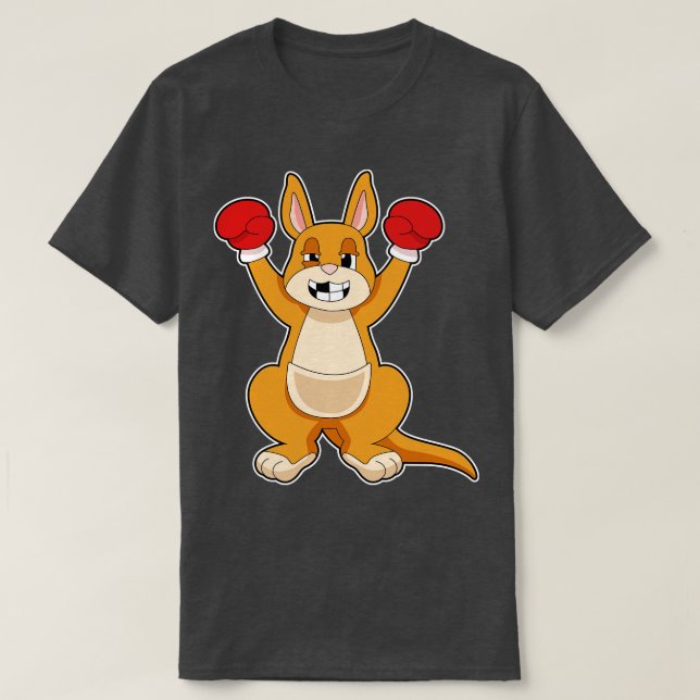Kangaroo Boxer Boxing gloves T-Shirt (Design Front)