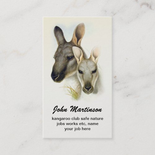 kangaroo business card