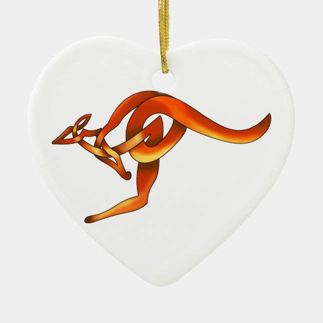 Kangaroo Ceramic Ornament (Front)