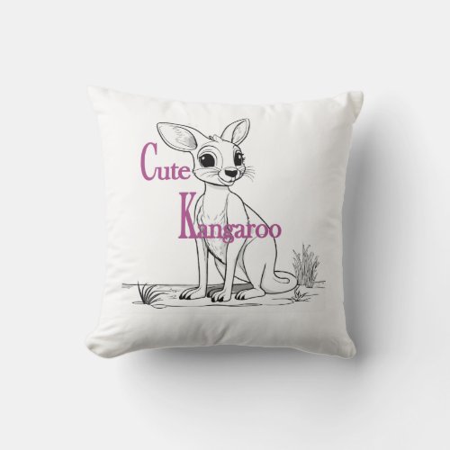 Kangaroo Chic Pouch Princess Hoodie Throw Pillow