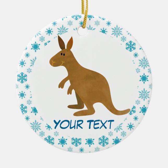 Kangaroo Christmas Ornament Gift (Front)